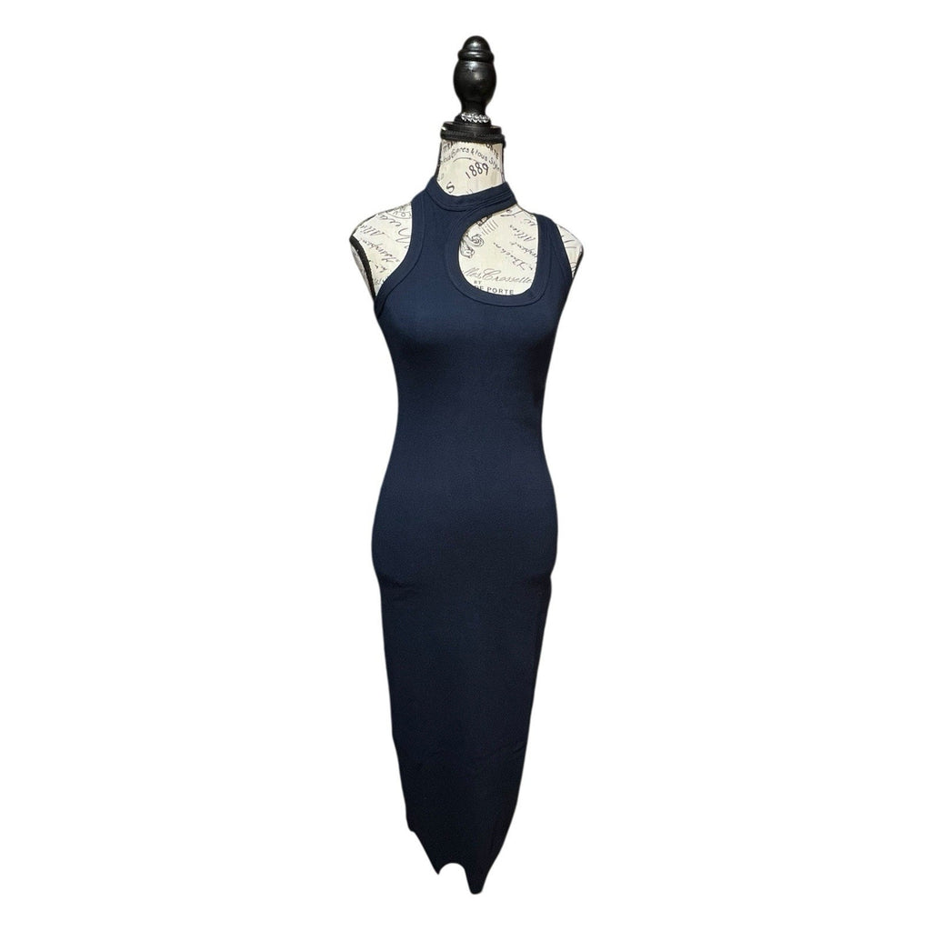 Cotton Citizen Verona Cut Out Dress Navy Blue Size M New