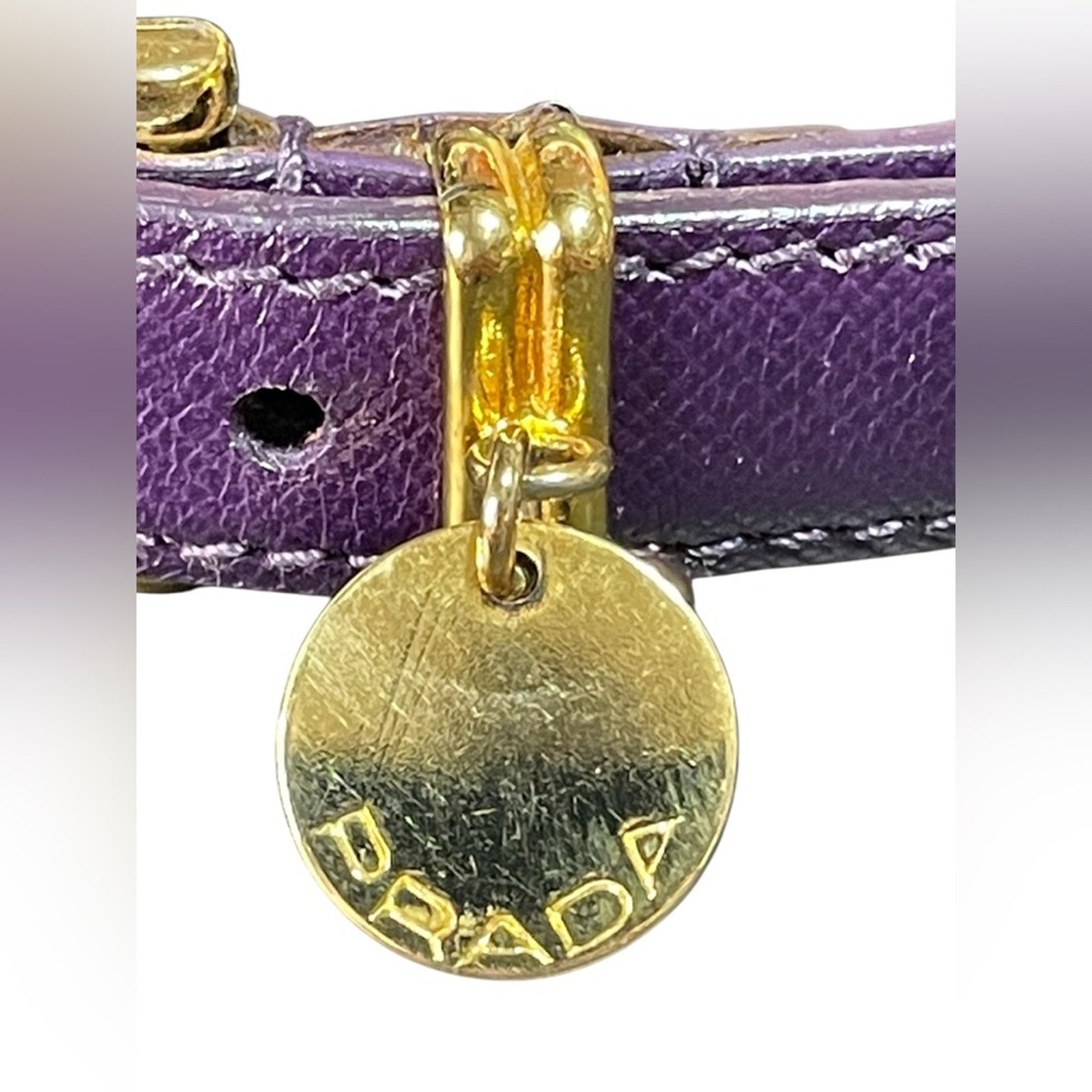 Prada Saffiano Purple leather bracelet