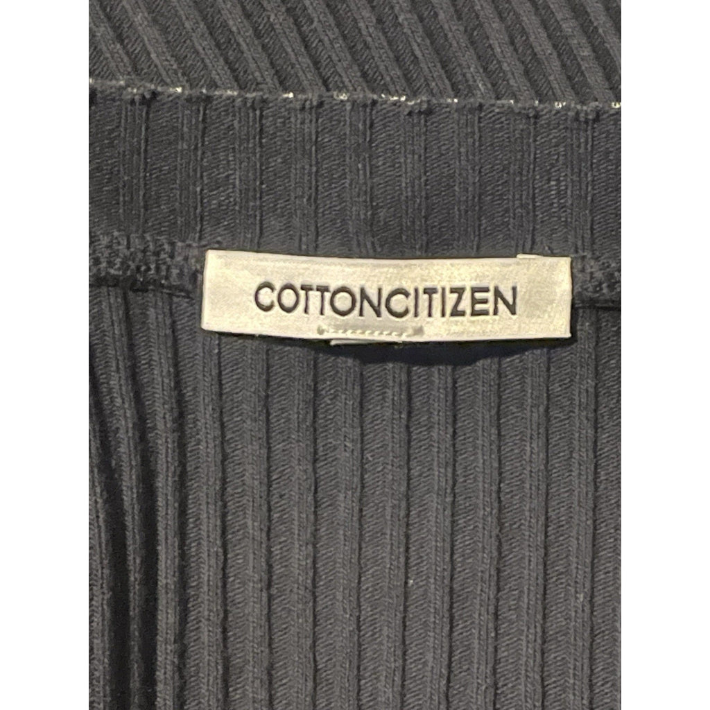 Cotton Citizen Ibiza Square Neck Tank Cropped Navy Blue Size M New
