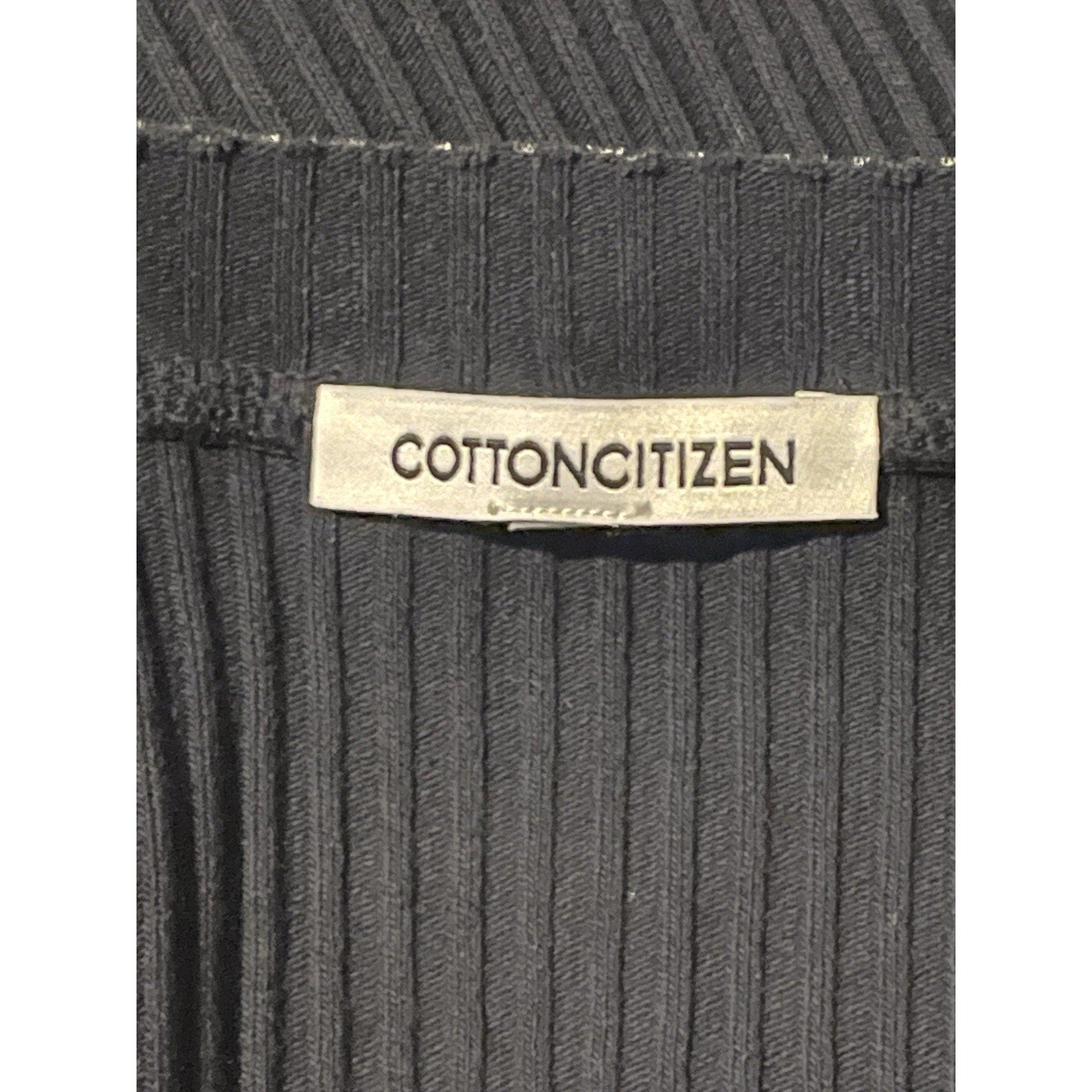 Cotton Citizen Ibiza Square Neck Tank Cropped Navy Blue Size M New