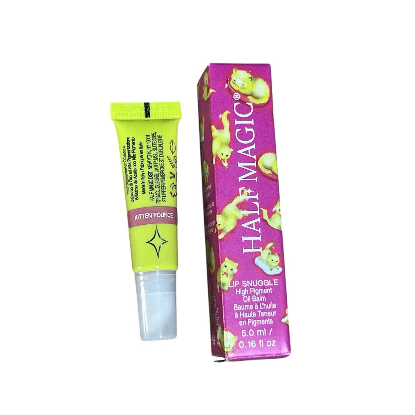 Half Magic Lip Snuggle Oil Balm Kitten Pounce NIB