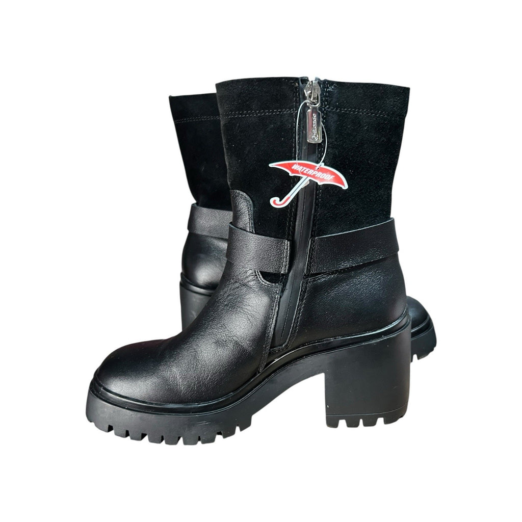 Blondo Rebel waterproof ankle boots in black leather Women’s Shoe Size 7M New