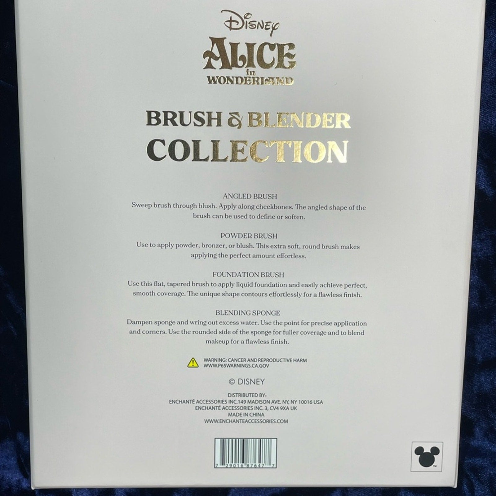 Disney Alice in Wonderland Brush & Blender Collection - Gold and Pink