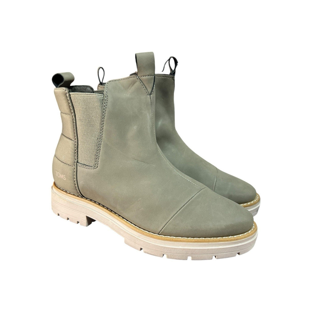 Tom’s Skyler Chelsea Boots Olive Green Women’s Size 8.5