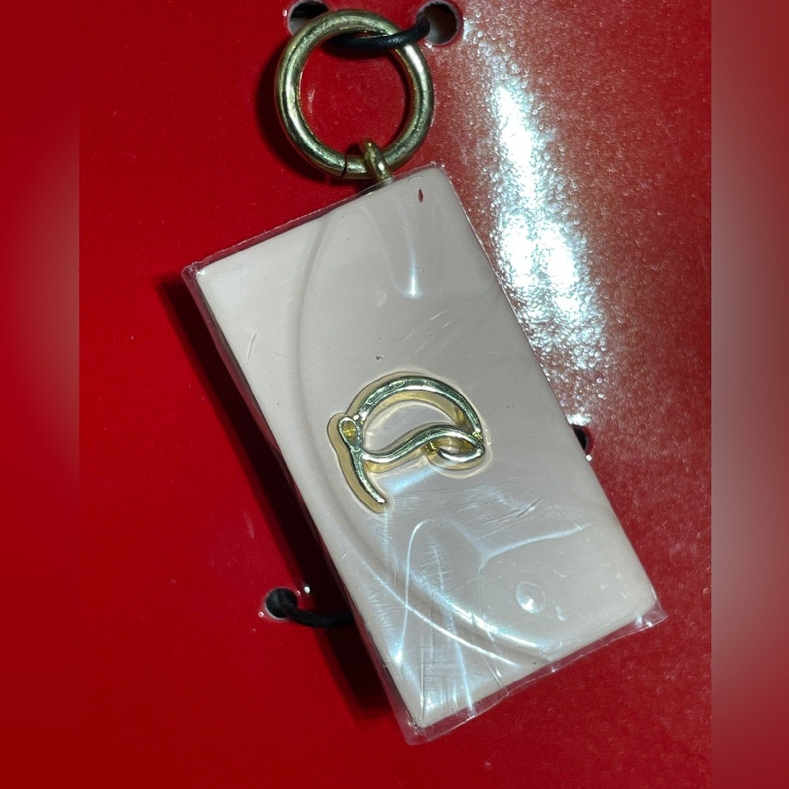 Christian Louboutin Lipstick Charm Pink Clutch NIB