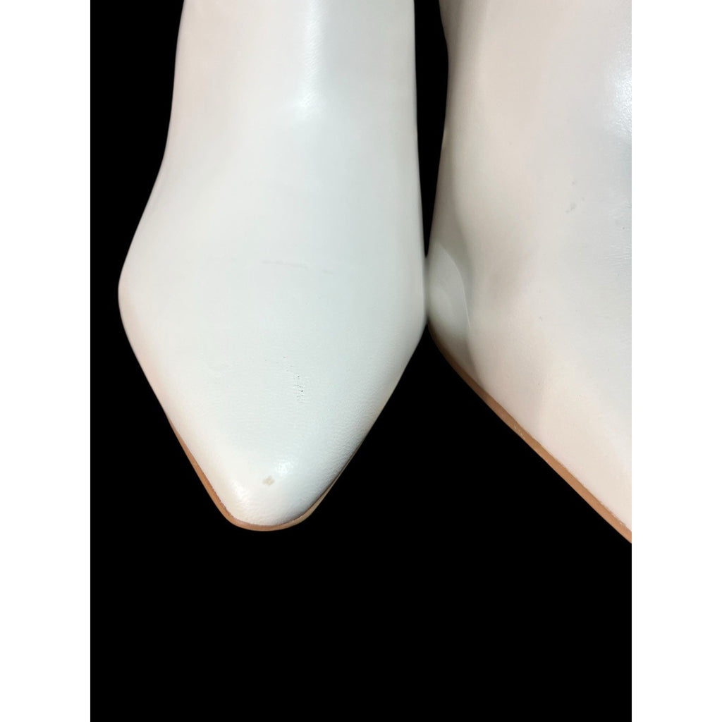 Marc Fisher JARLI POINTY IVORY LEATHER ANKLE BOOTIE Women’s Shoe Size 6M