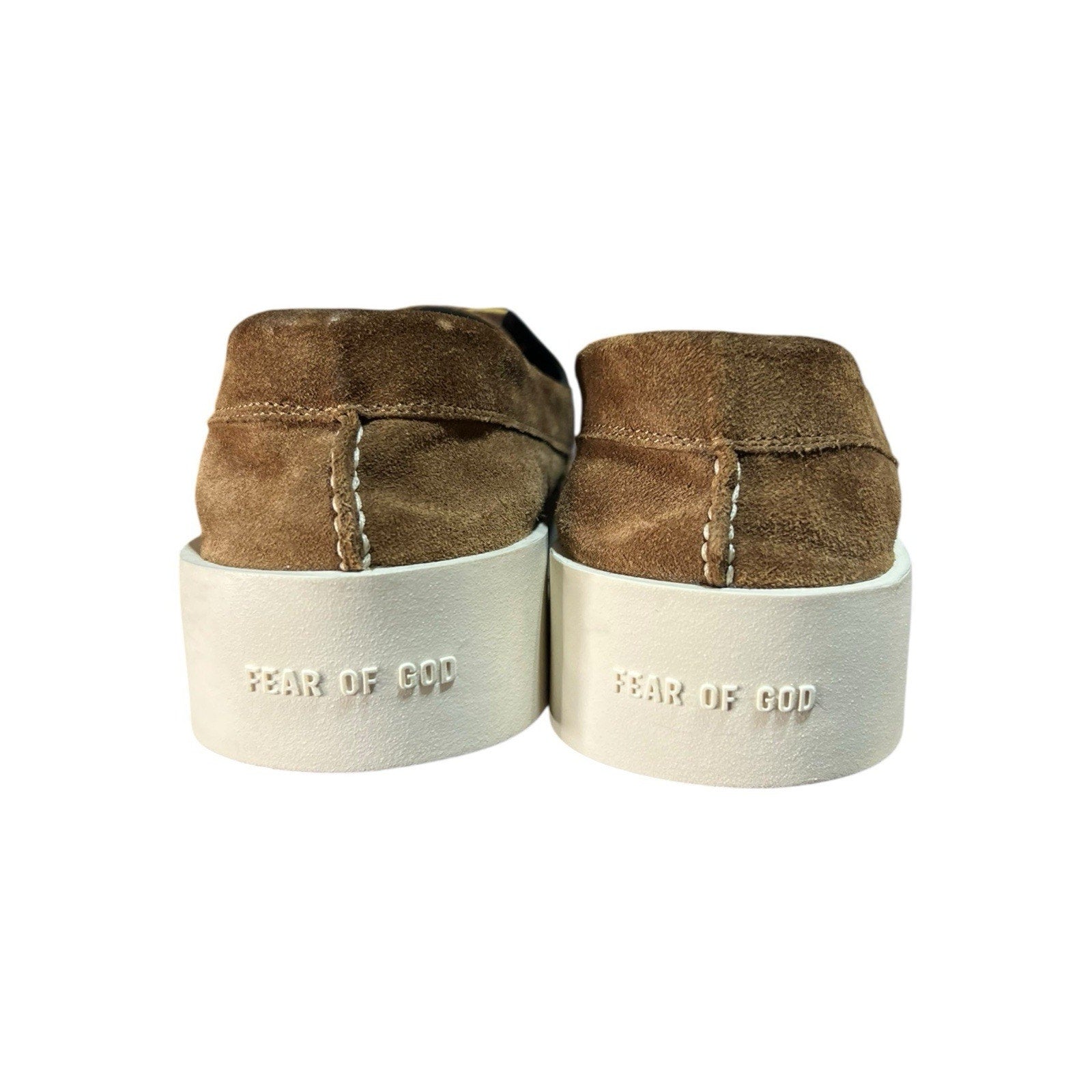 Fear of God Boat Sneakers in sigaro suede Mens Shoe Size 9