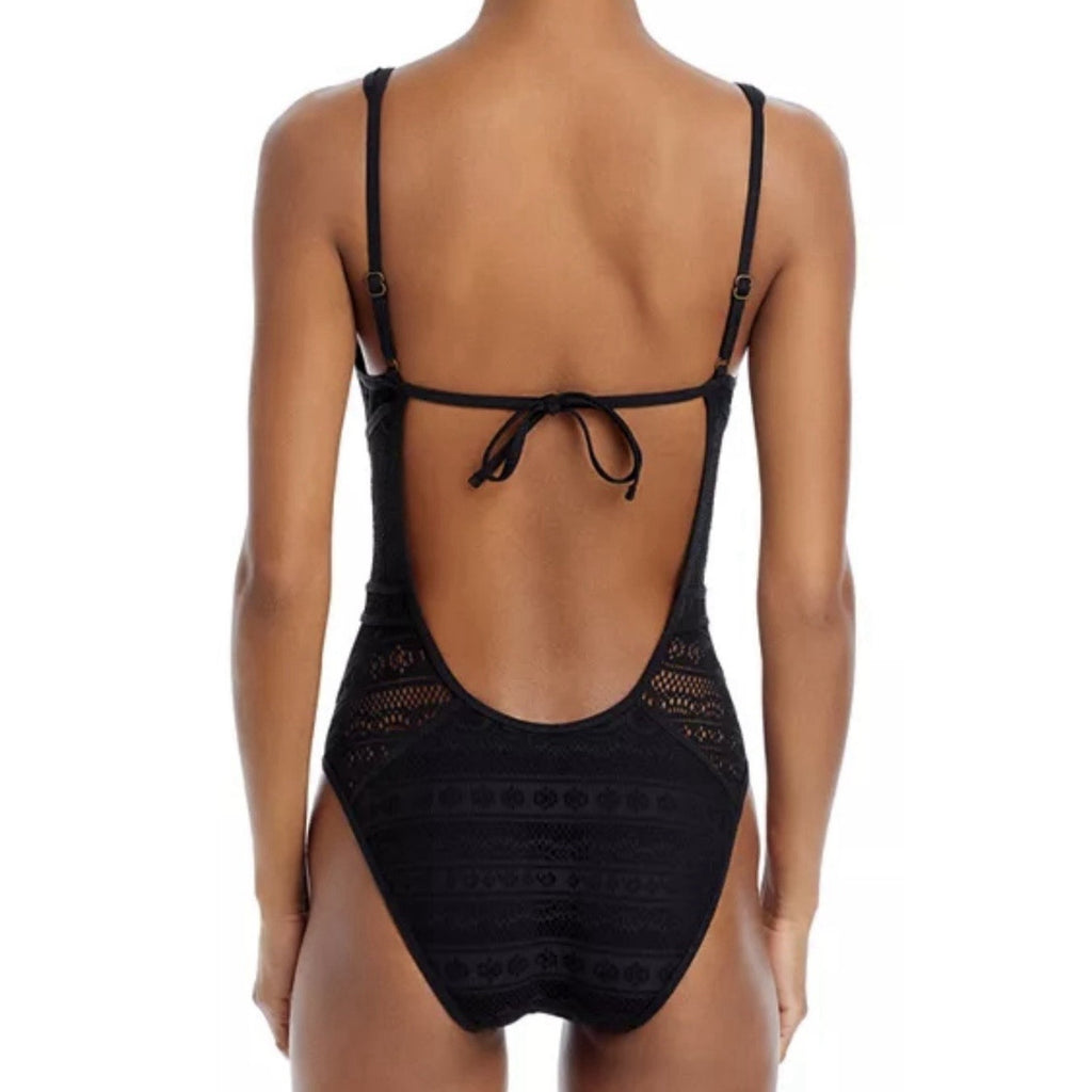 BECCA by Rebecca Virtue Color Play Plunge One-Piece Swimsuit Size S NWT