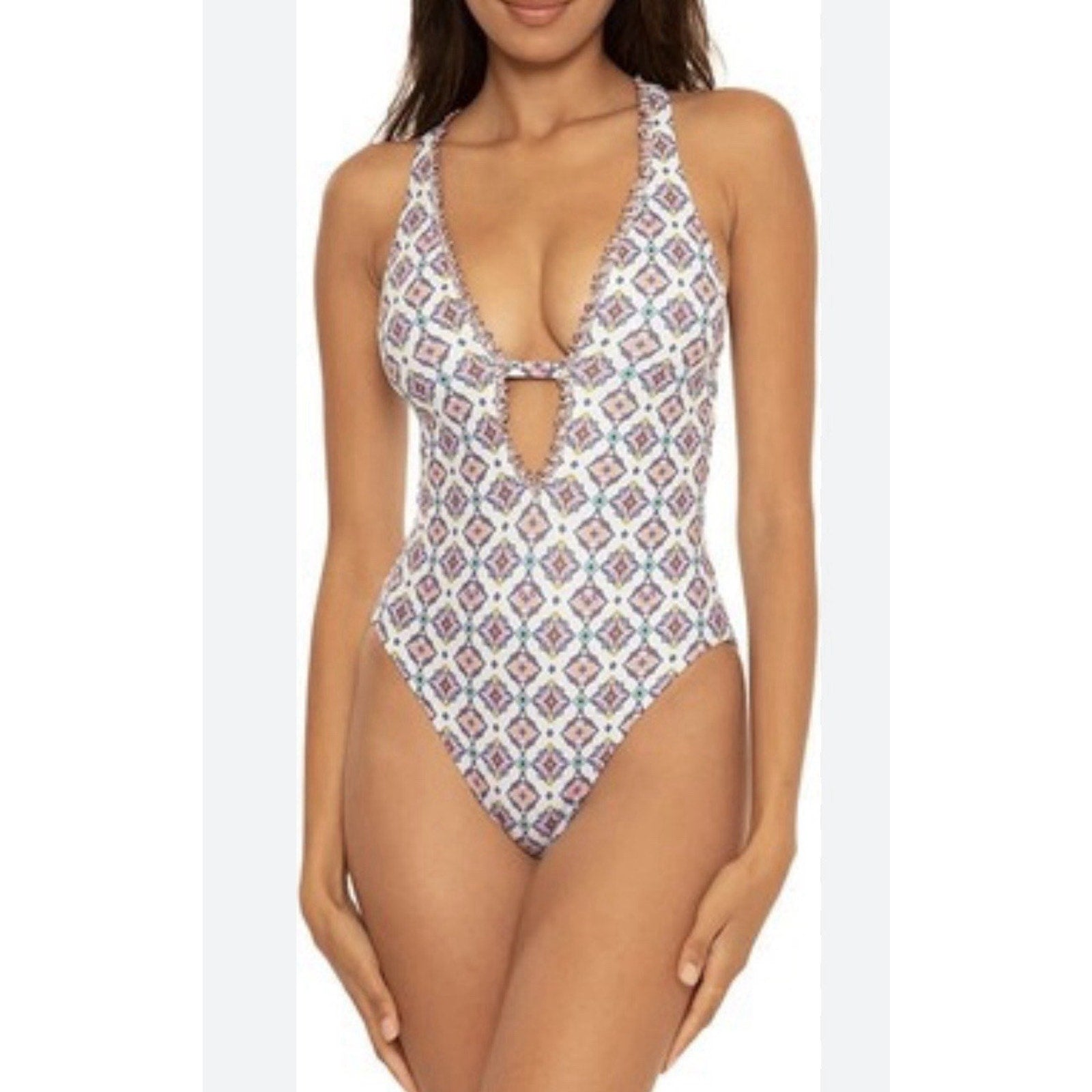 Becca by Rebecca Virtue Marrakesh Reversible Skylar Swimsuit Siz S NWT MSRP $148