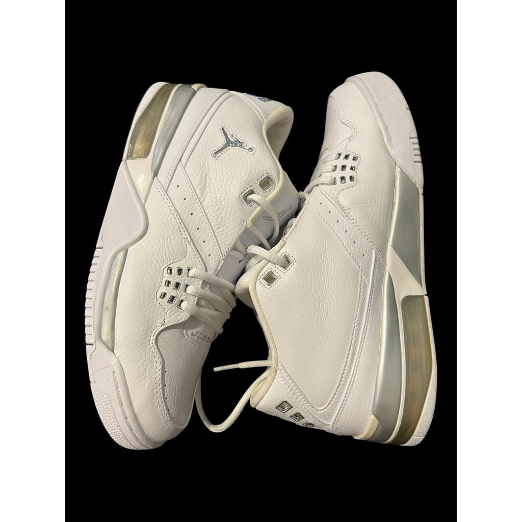 Nike Air Jordan Flight 23 sneakers in white with silver accents Size 12