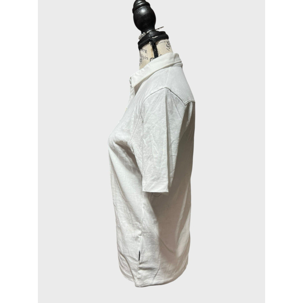 Volcom White Polo Shirt Youth Boys Size M/10Y