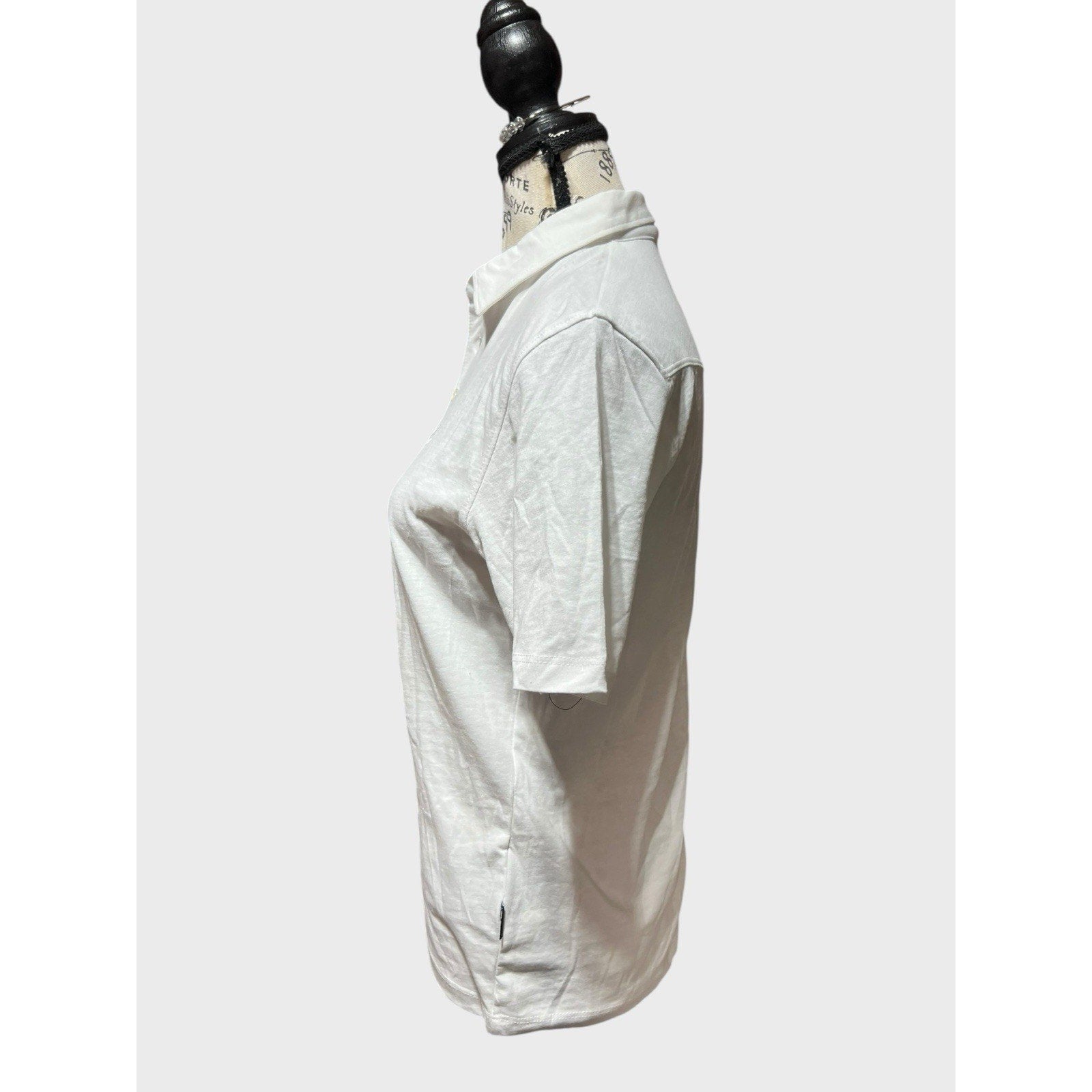 Volcom White Polo Shirt Youth Boys Size M/10Y