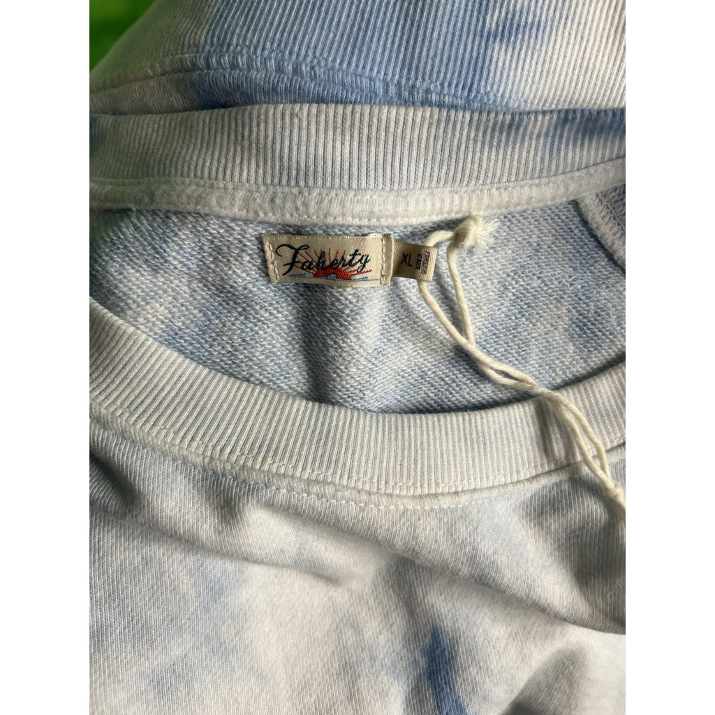 Faherty Blue And White Pullover Sweater Women’s Size XL NWOT