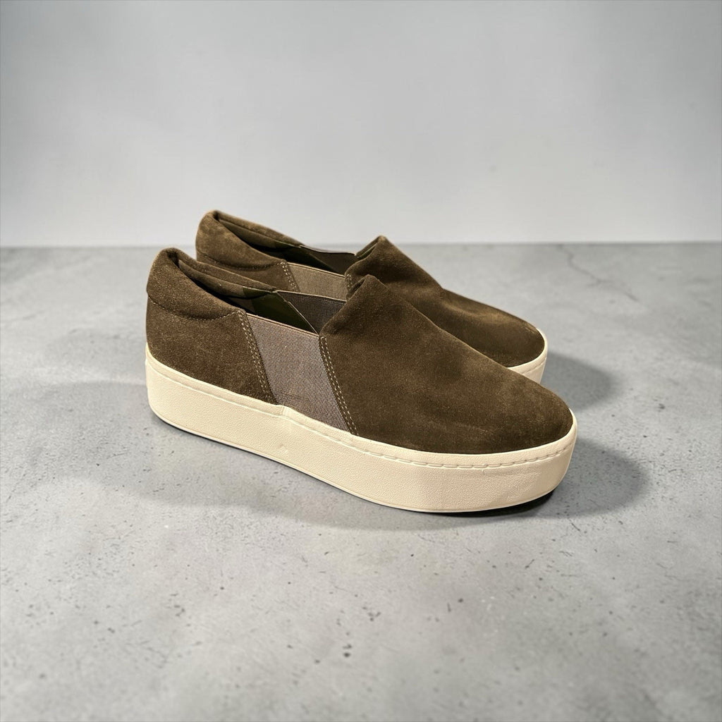 Vince Warren Suede Platform Slip-On Sneakers Womens Shoe Size 7