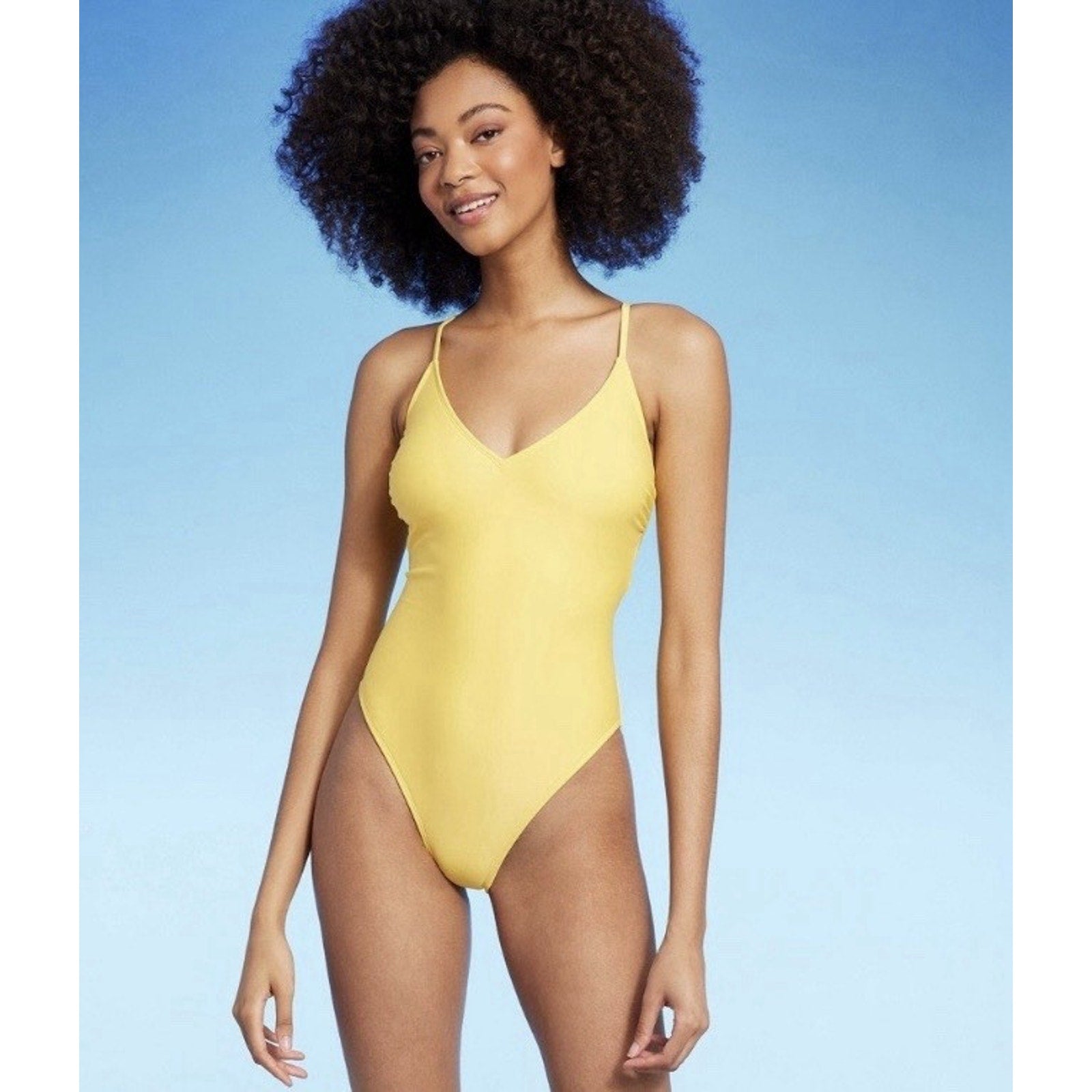 Shade And Shore V-Neck One Piece Swimsuit S 4-6
