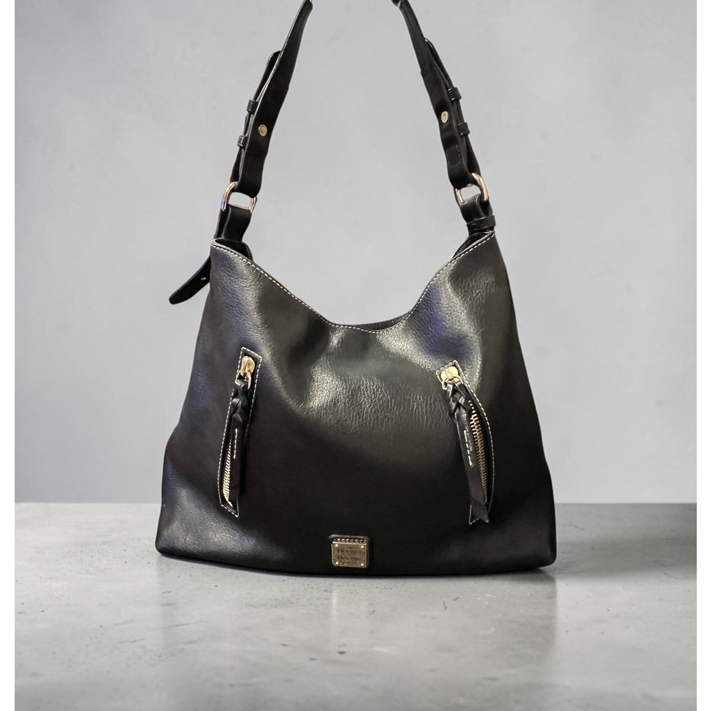 Dooney & Bourke Cooper hobo shoulder bag Black Pebbles Leather