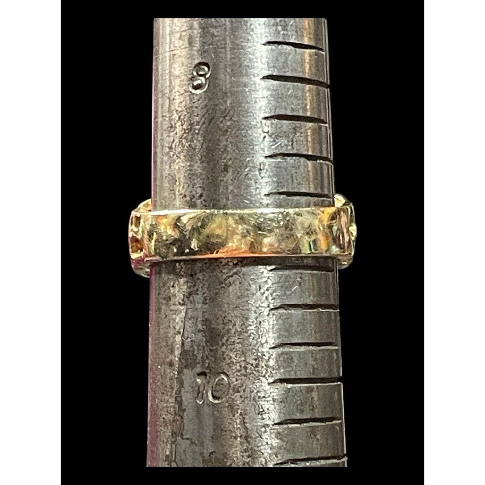 Brutalist Style 14K Yellow Gold Diamond Cluster Marked VL Sz 9 10.7 Grams