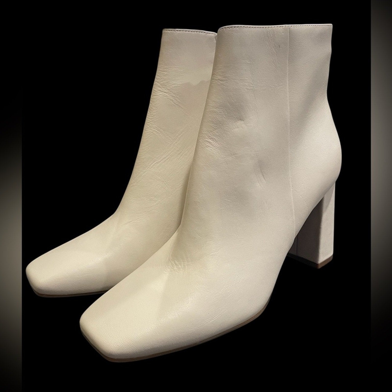 Marc Fisher MFNEBULA Ivory Ankle Boots with 3.5 in heel NWOT
