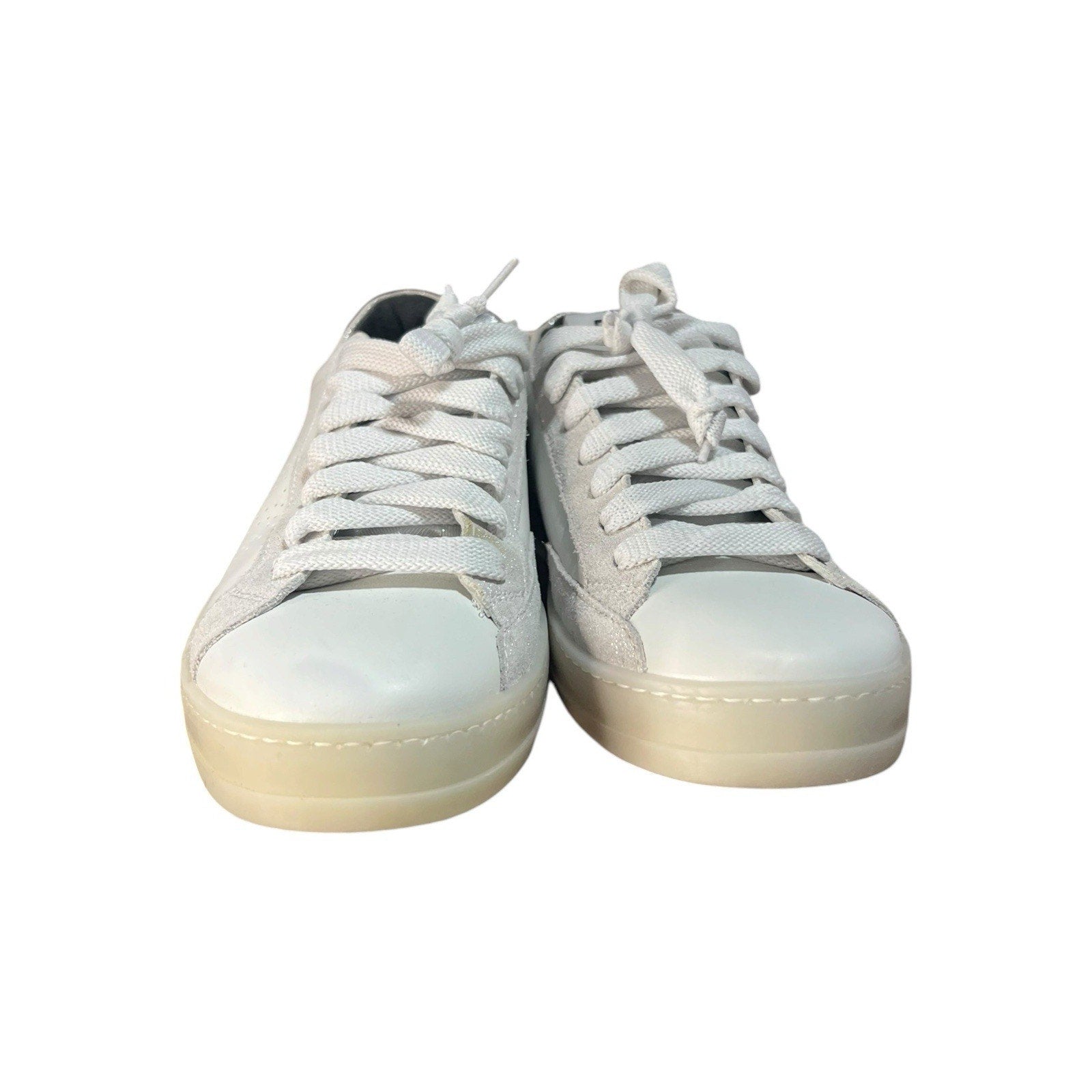 P448 John sneakers in white leather with silver accents EU 38