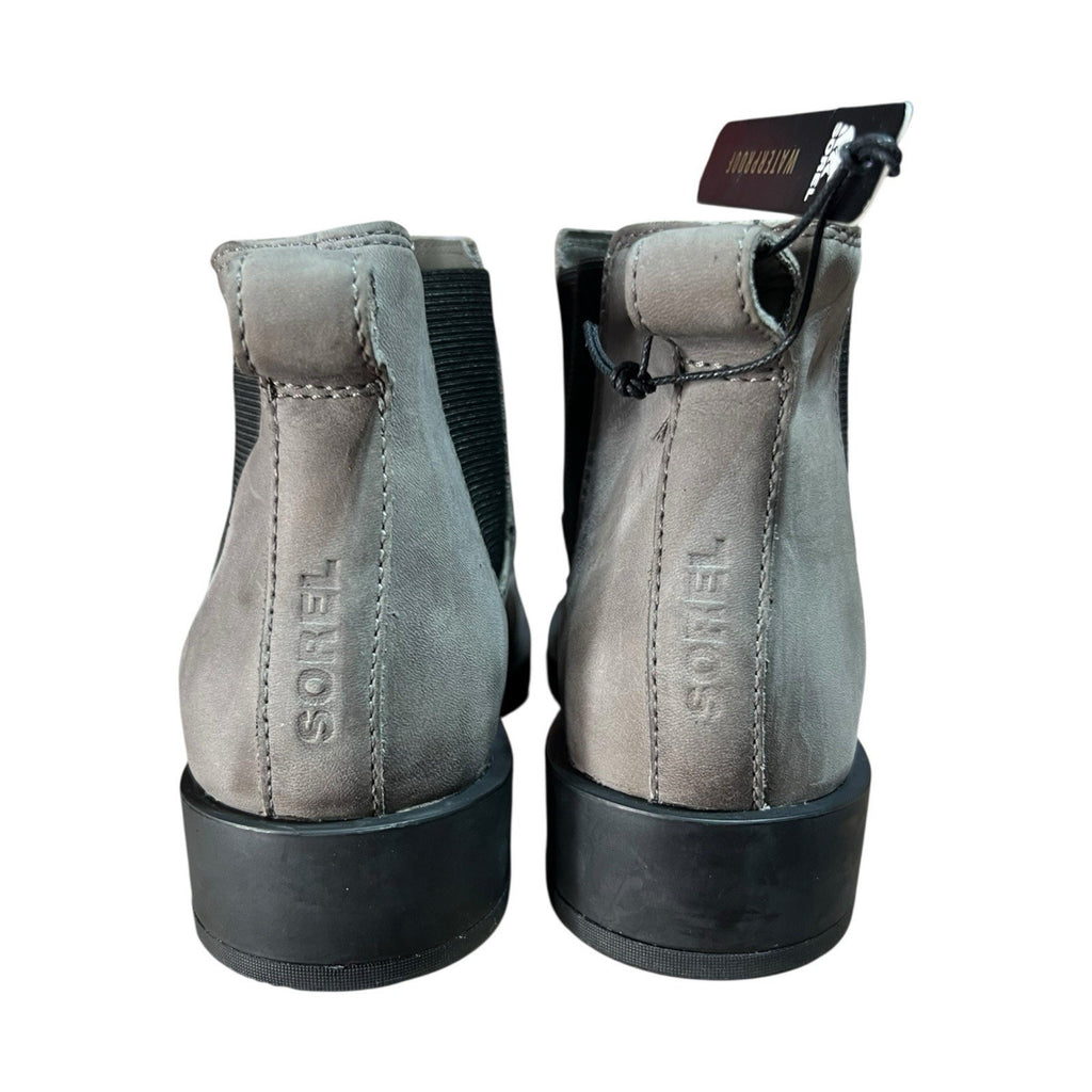 Sorel Women's Emelie II Chelsea Waterproof Boot in the Quarry/Black Womens 6 NWT