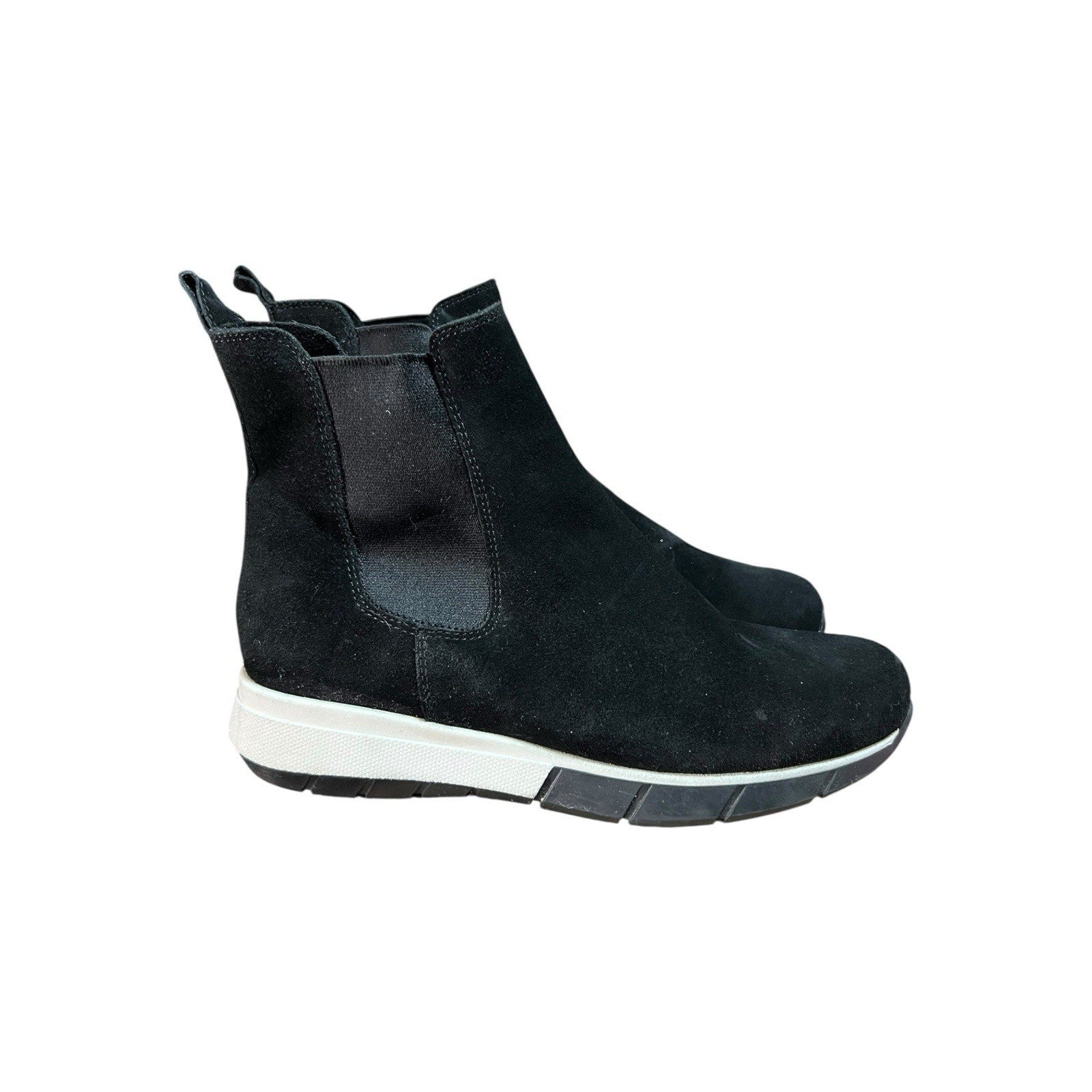 La Canadienne Newport Black Suede Waterproof Ankle Boots Women’s Shoe Size 10M