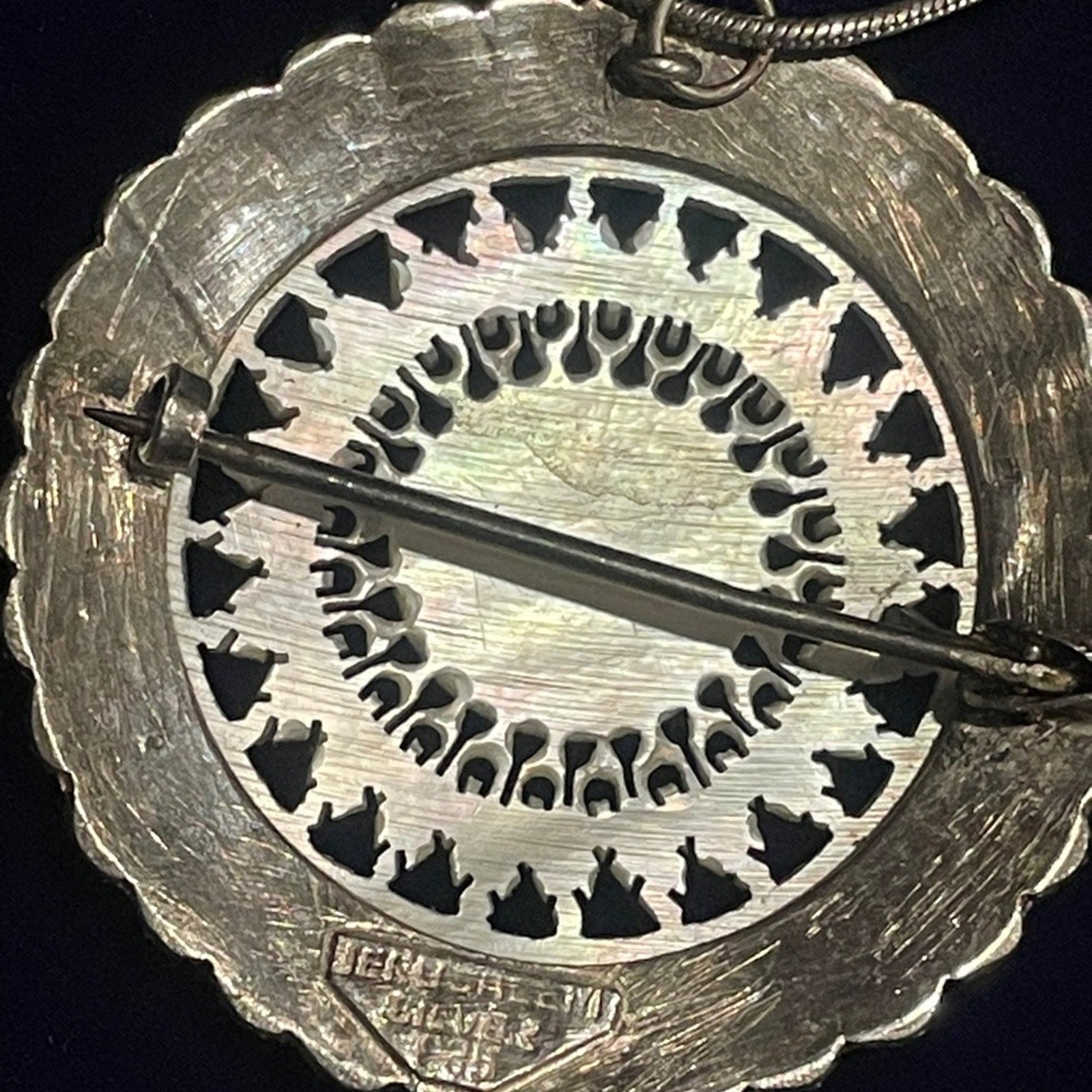 Elegant 925 Jerusalem Silver and Mother of Pearl Jewelry Set