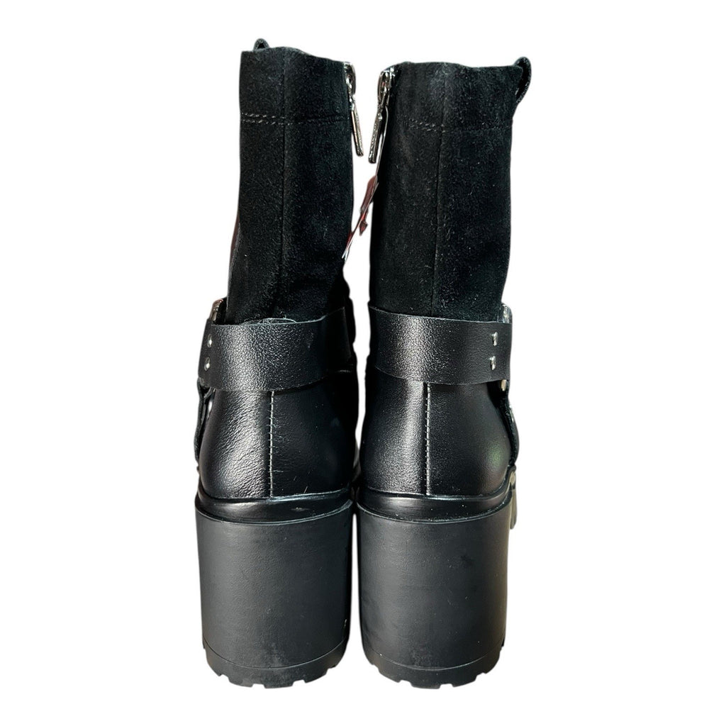 Blondo Rebel waterproof ankle boots in black leather Women’s Shoe Size 7M New