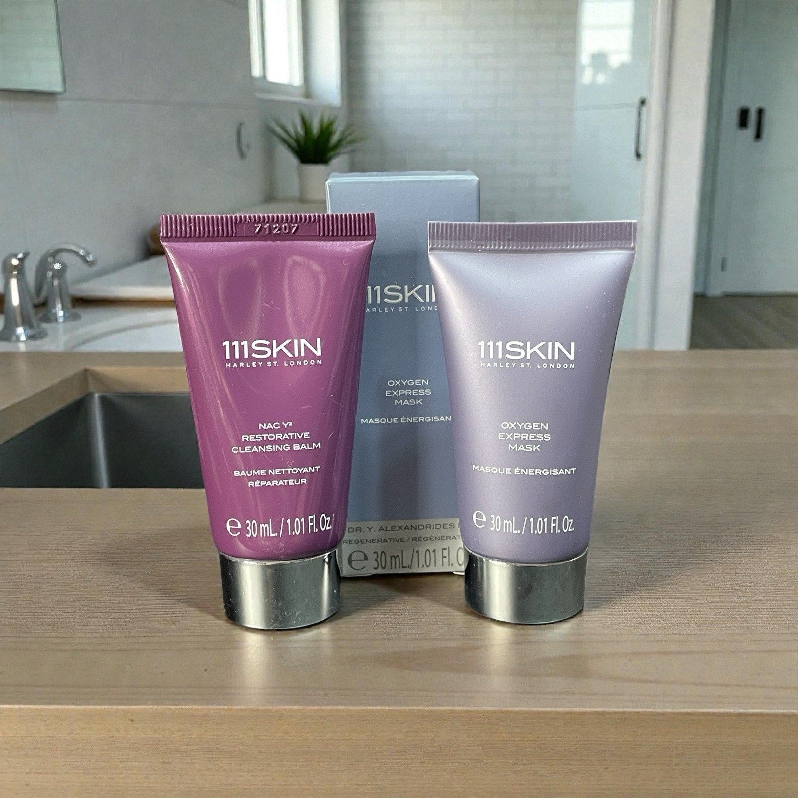 111Skin Oxygen Mask + NAC Y2 Cleansing Balm – 1.01 oz Each, New