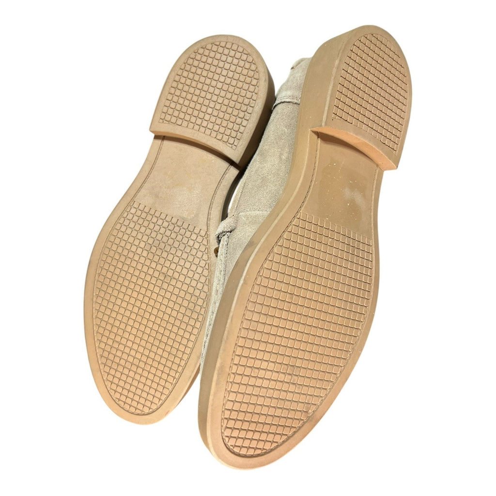 Steve Madden Karmine Suede Loafers Tan With Gold Chain Size 9M