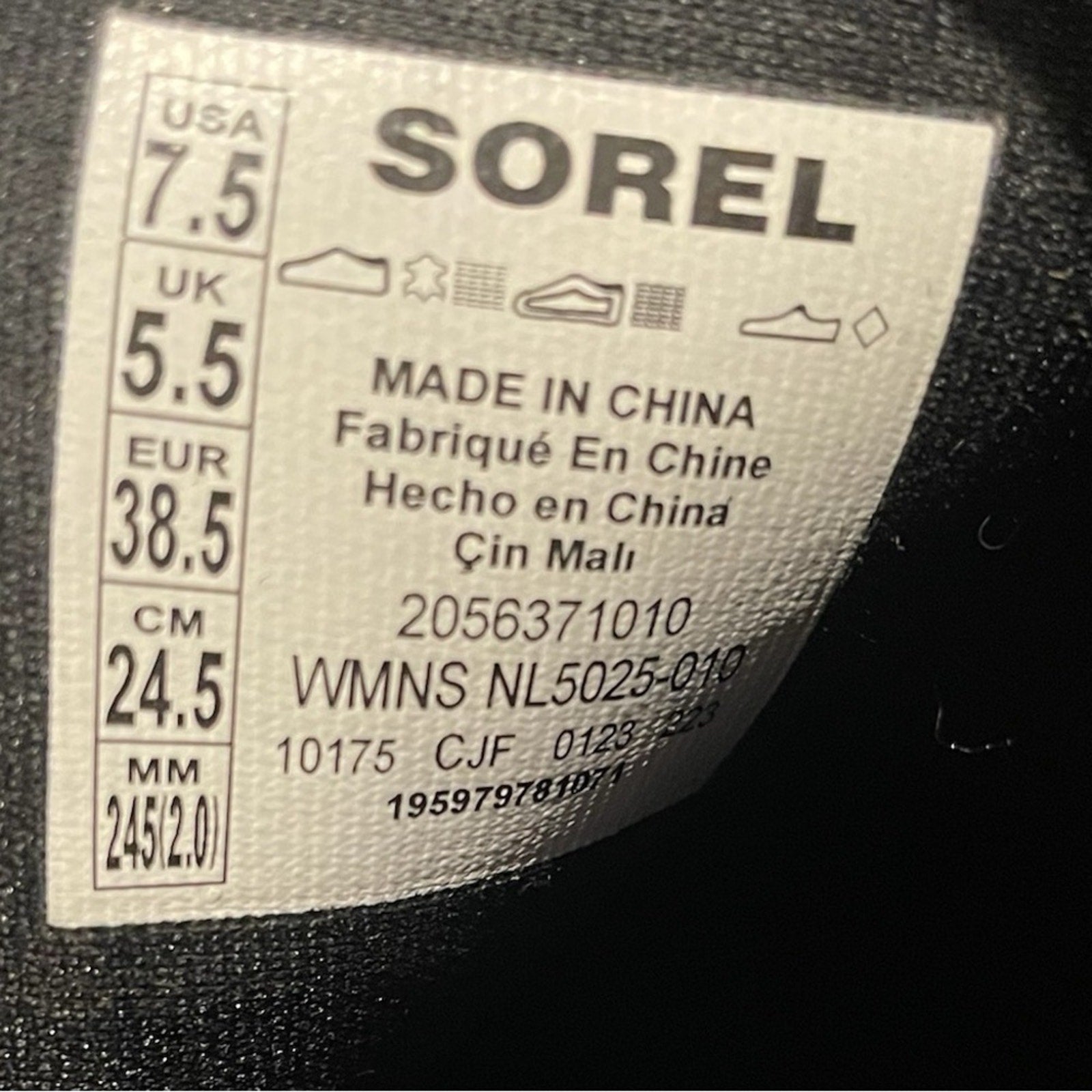 Sorrel Black Leather  Ankle Boots with Side Zipper womens Size 7.5 NWT