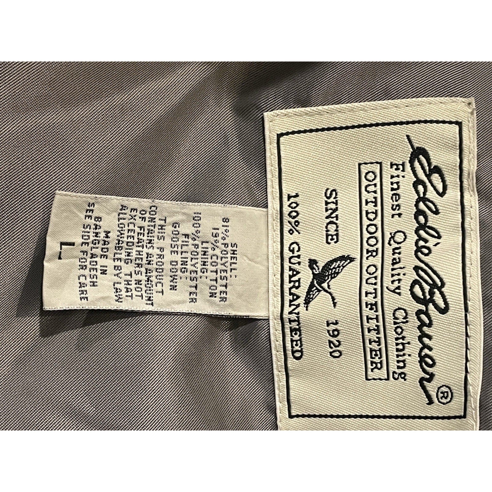 Eddie Bauer Womens Charcoal Gray Puffer Vest Down Insulated Quilted