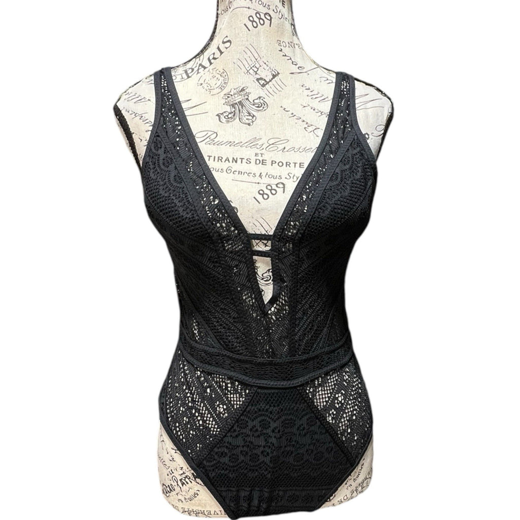 BECCA by Rebecca Virtue Color Play Plunge One-Piece Swimsuit Size S NWT