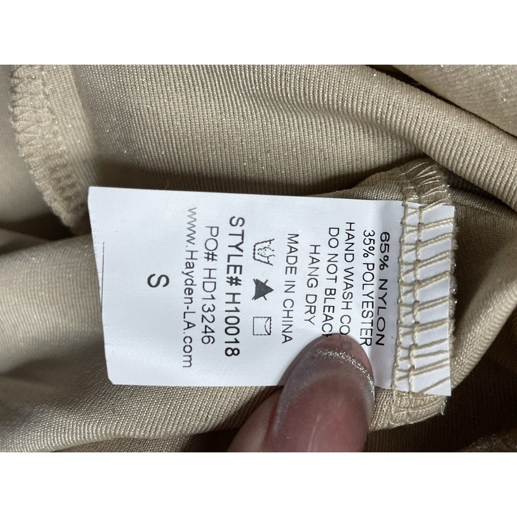 Hayden Los Angeles Size S Women’s Gold Blouse With Shimmer