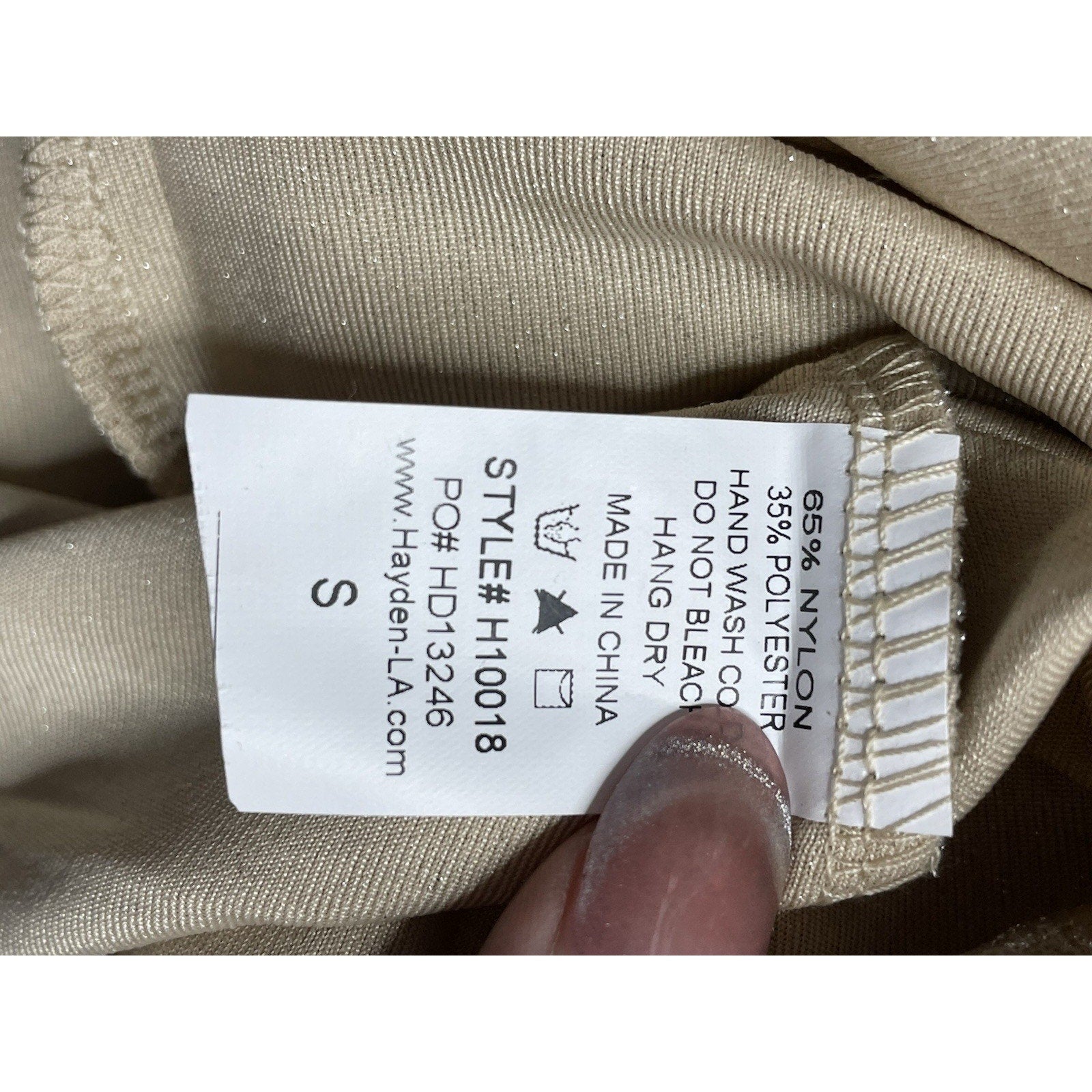 Hayden Los Angeles Size S Women’s Gold Blouse With Shimmer