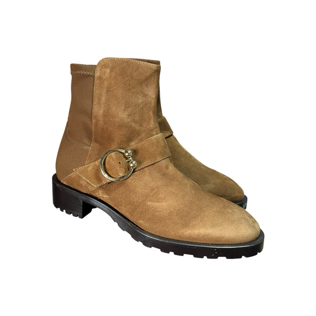 Stuart Weitzman Luxering Boot Brown Suede Womens Shoe Size 9