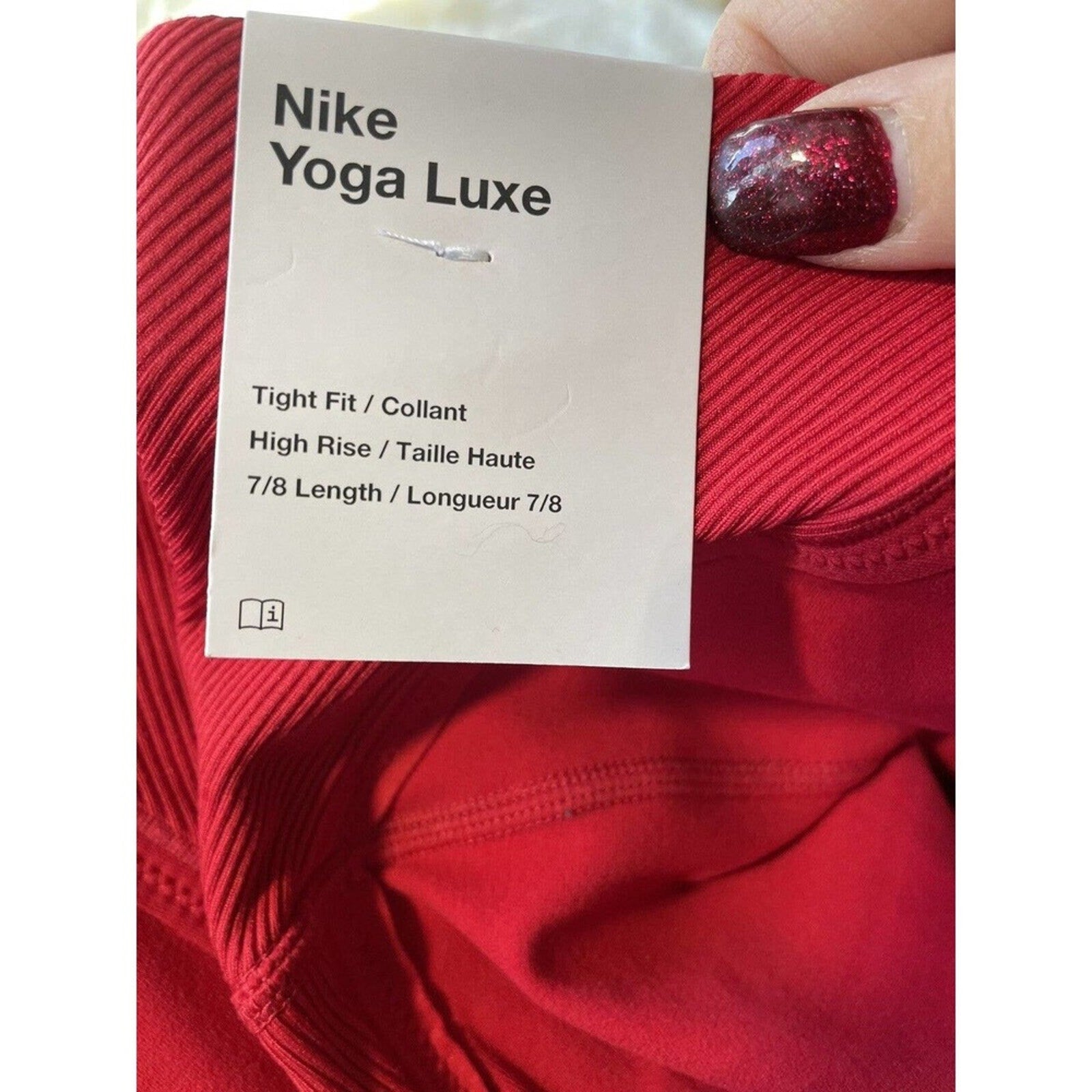 Nike Yoga Lux Red Leggings NWT MSRP $100 Women's Pant‎ Sixe 1X