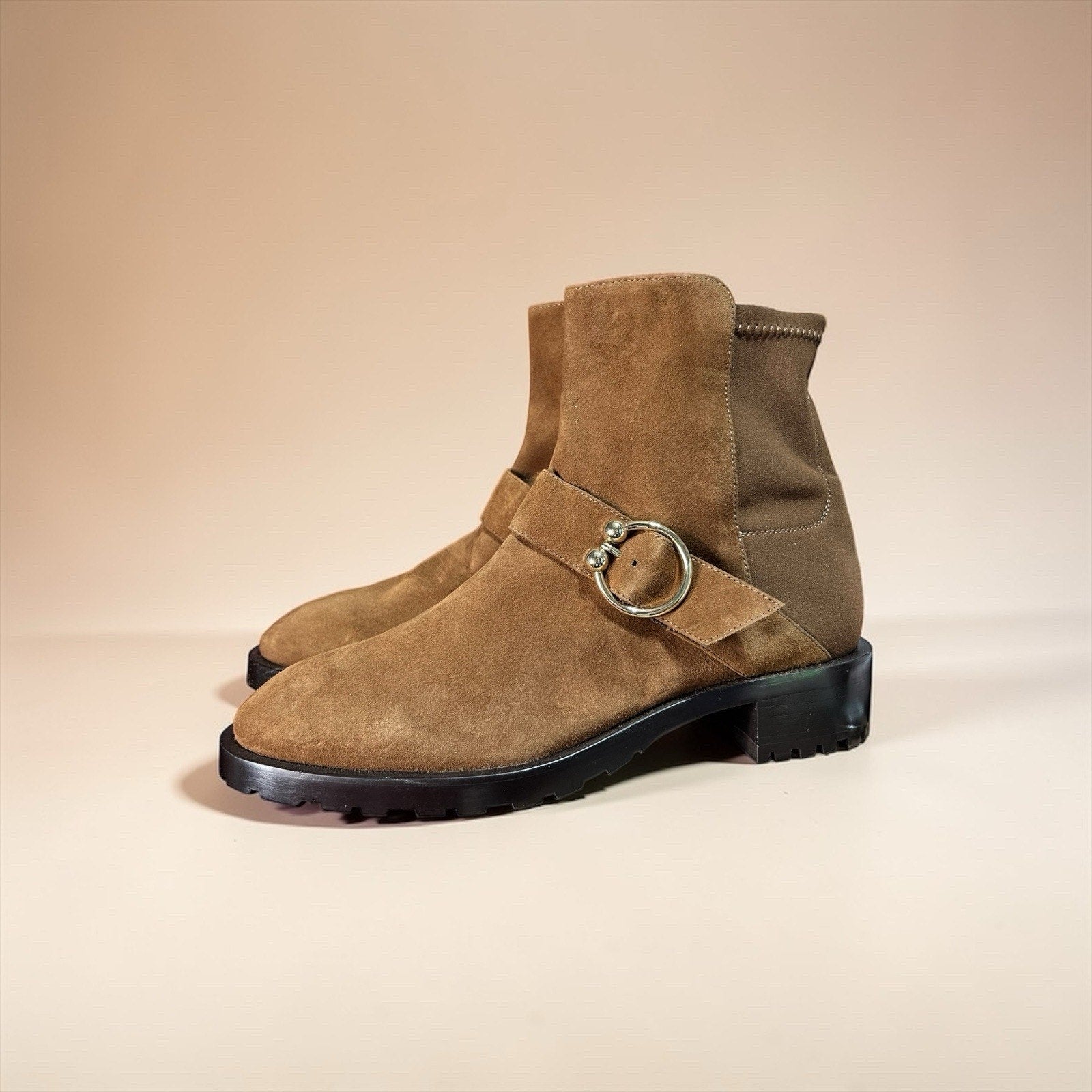 Stuart Weitzman Luxering Boot Brown Suede Womens Shoe Size 9