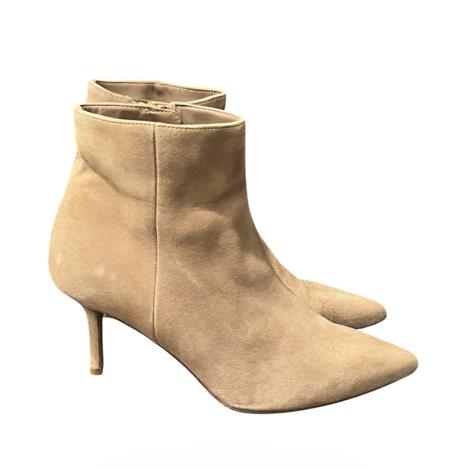 L'Agence Aimee booties Beige Suede Ankle Bootie Women’s Size EU 38
