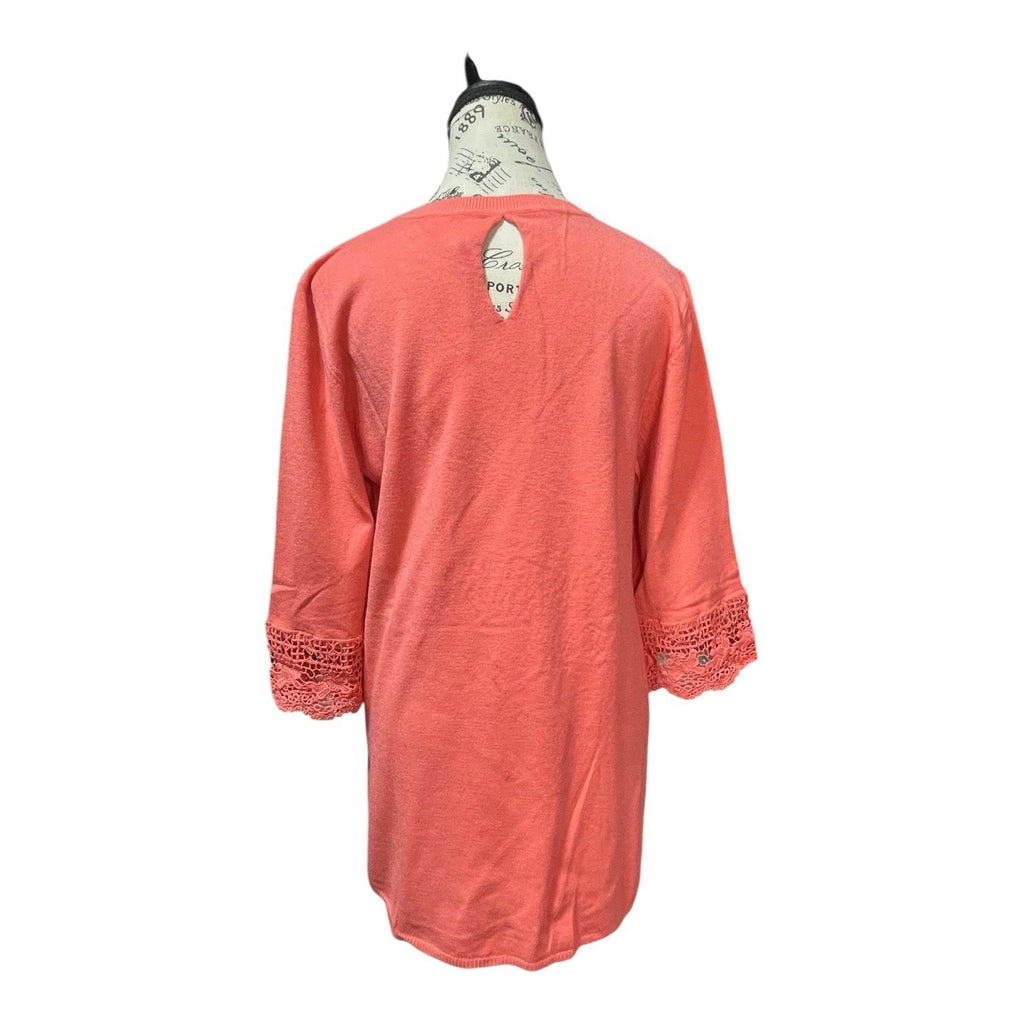Hayden Los Angeles Size Medium Coral Knit Top