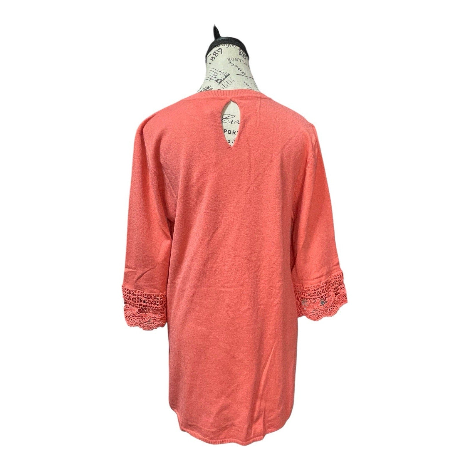 Hayden Los Angeles Size Medium Coral Knit Top