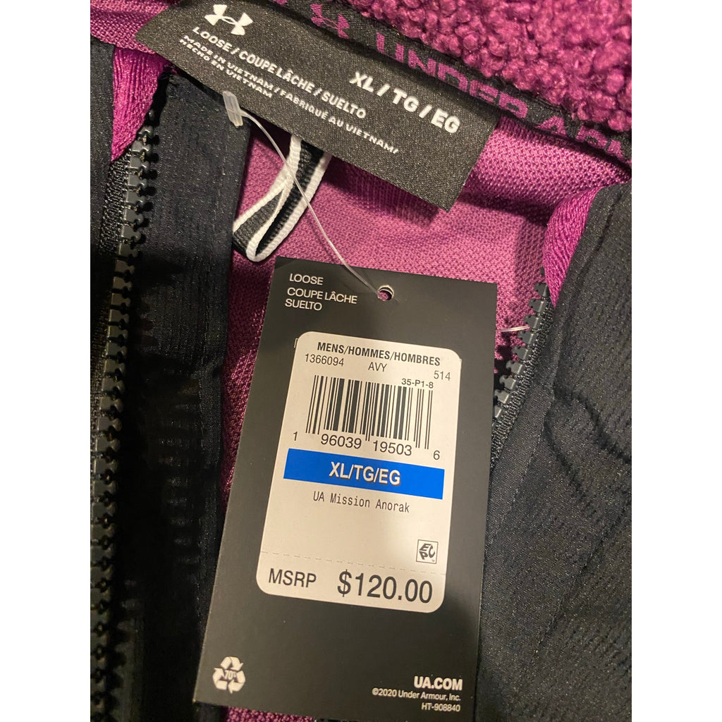 Under Armour Men’s XL Purple Hooded Sweater MRSP $110 NWT