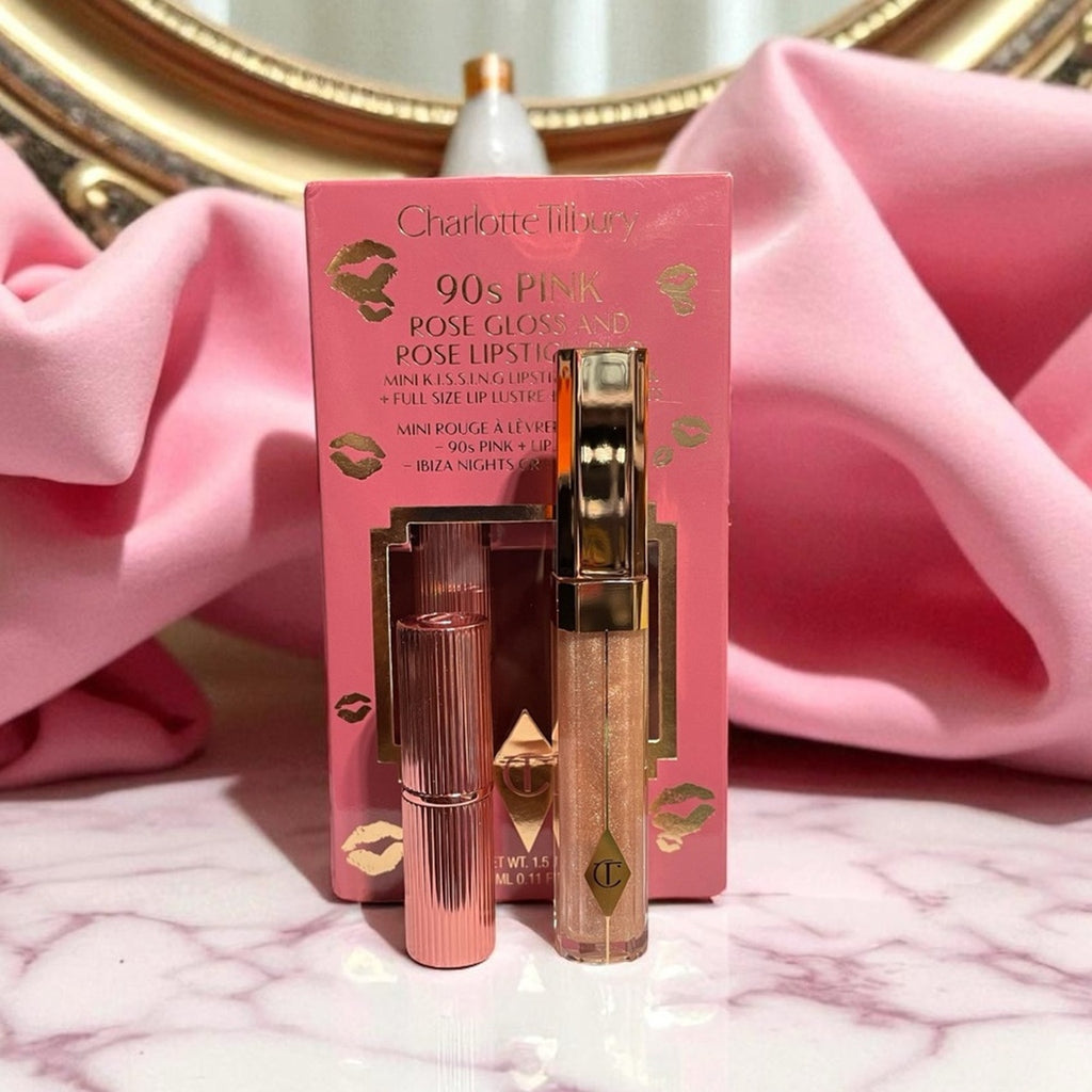 Charlotte Tilbury 90s Pink Lip Gloss and Lipstick Duo