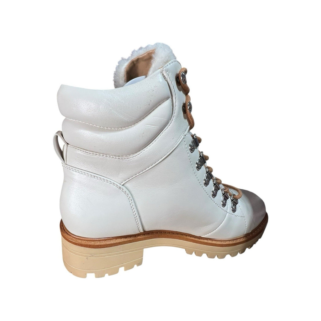 Marc Fisher White Combat Boot Women’s Shoe Size 9 New With Defect