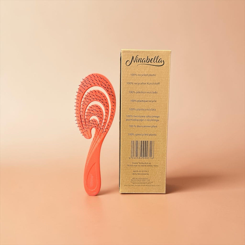 Ninabella Organic Detangling Brush made from 100% recycled plastic NIB