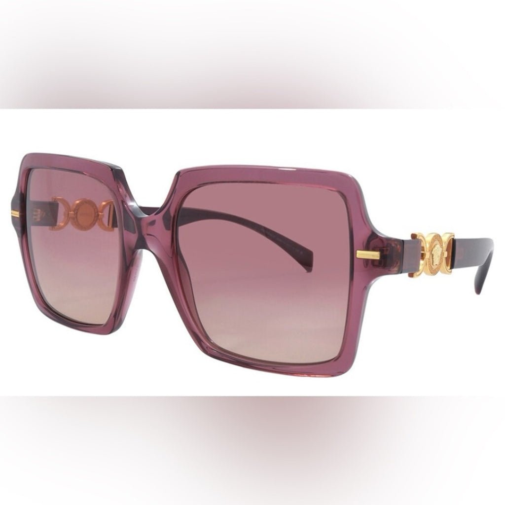 Versace Elegant Pink Sunglasses with Gold Accents NIB MSRP $354
