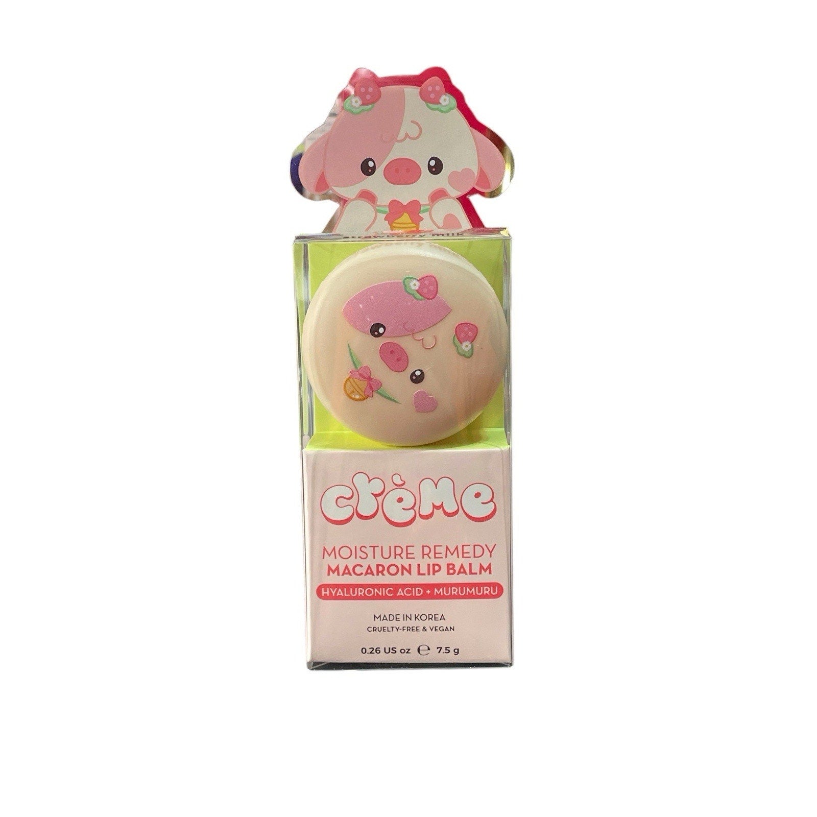 The Crème Shop Moisture Ready Macaron Lip Balm New Strawberry Milk
