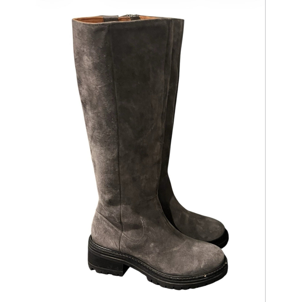 Gentle Souls by Kenneth Cole Women's Brandon Knee-High Boots Gray suede Sz 7