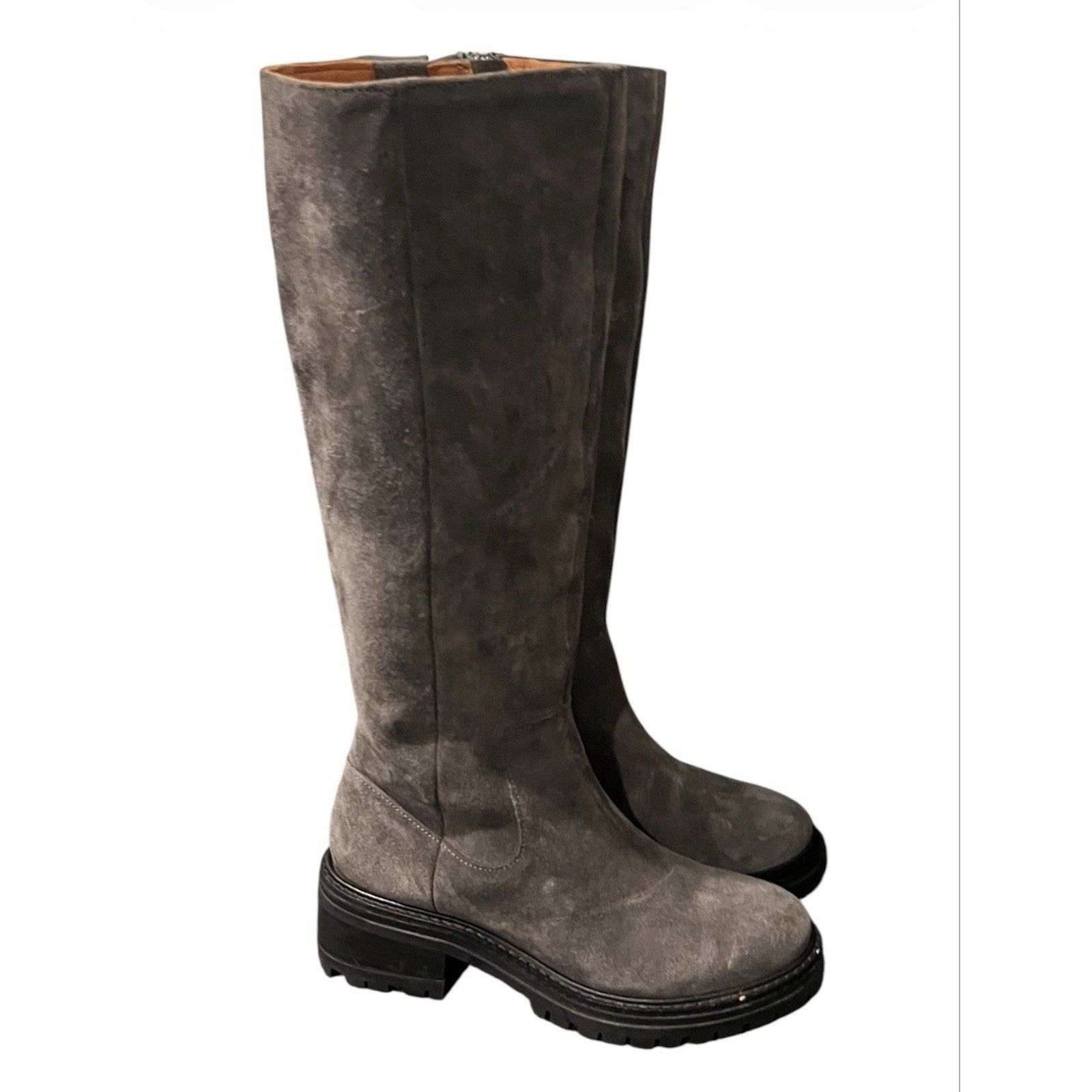 Gentle Souls by Kenneth Cole Women's Brandon Knee-High Boots Gray suede Sz 7