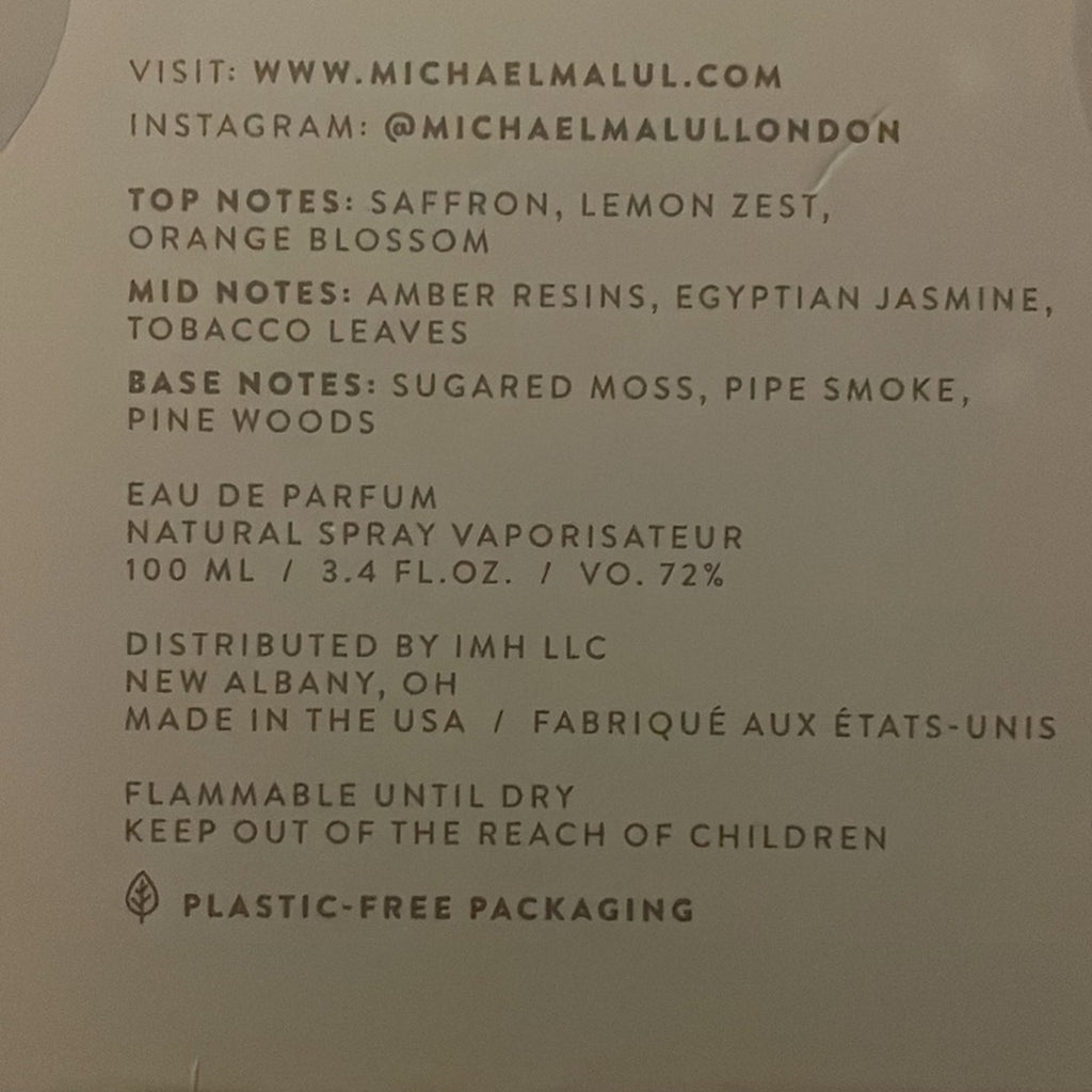 Michael Malul Amber + Smoke 3.4 NIB Men’s