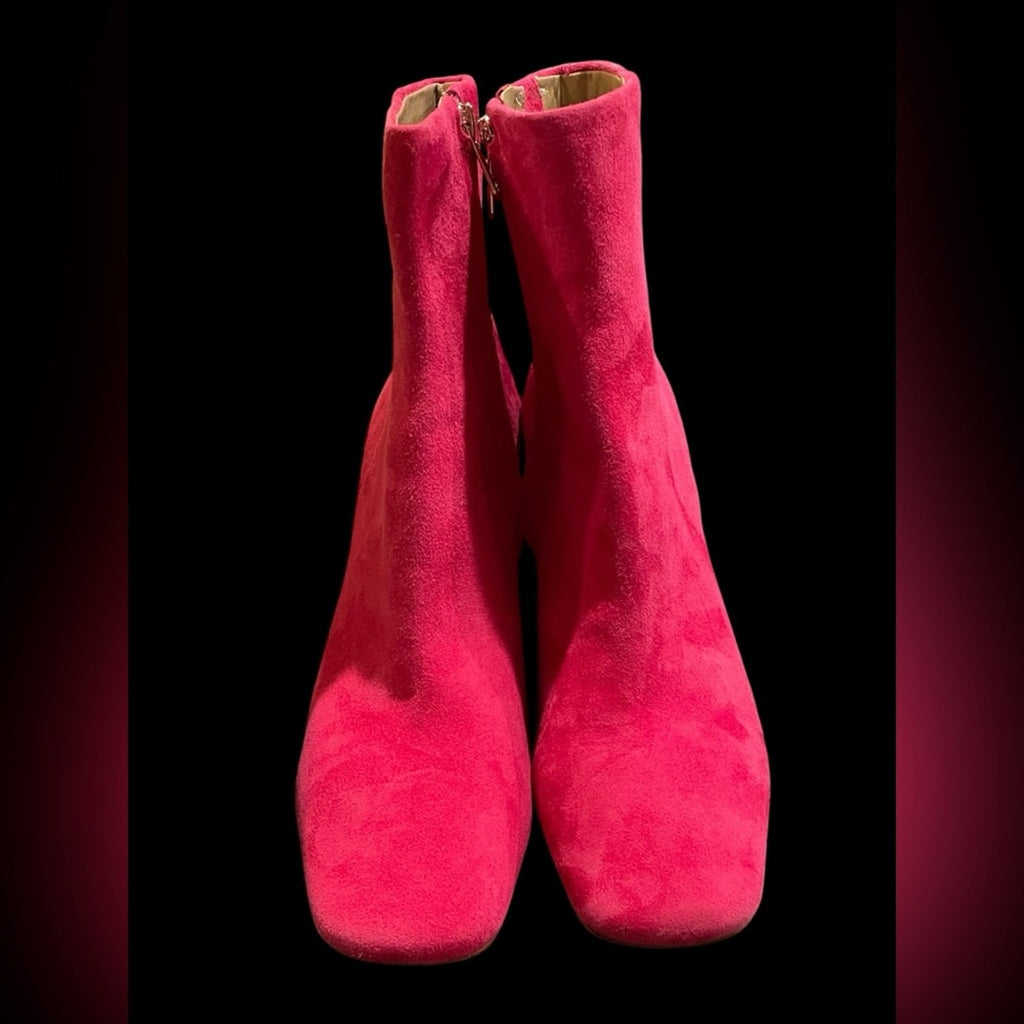 Sam Edelman Vibrant Pink Suede Ankle Boots new No Box Women’s Size 8